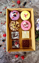 Load image into Gallery viewer, Raw Cheesecakes and Slices Gift Box (gluten friendly*, dairy free, refined sugar free, vegan)
