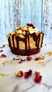 Mini Raw Snickers Mousse Cake (gluten friendly*, dairy free, refined sugar free, vegan)